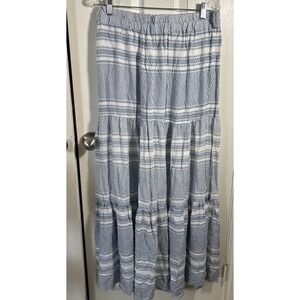 Spoon Jeans Country Maxi‎ Blue White Skirt Size L